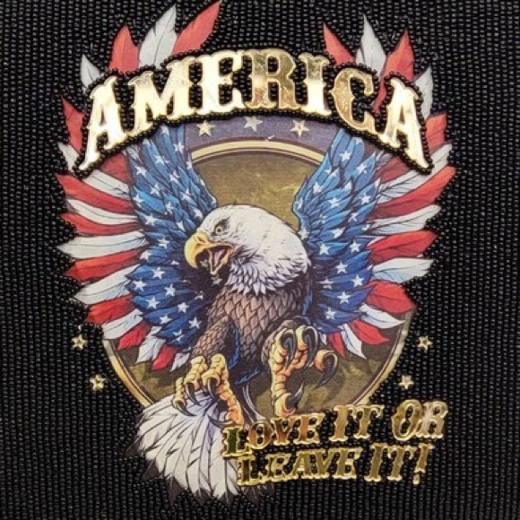 RESTOK America Love It Or Leave It Street Art Intricately Handmade Beaded Clutch - Picture 3 of 7